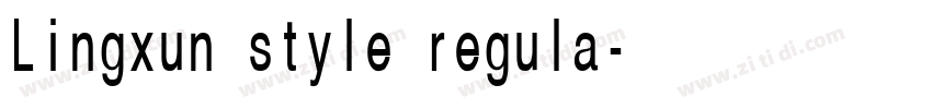 Lingxun style regula字体转换 Lingxun style regula字体转换